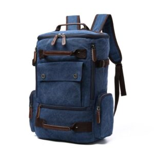 Stoffen rugzak vintage - Blauw