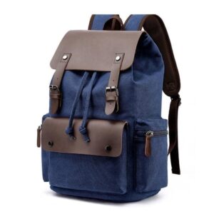 Vintage canvas rugzak - Blauw
